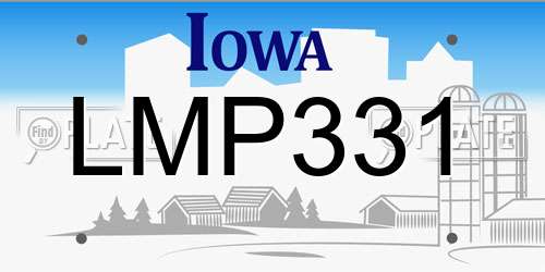 LMP331 Iowa License Plate