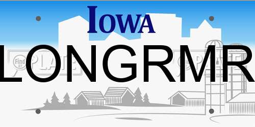 LONGRMR Iowa License Plate