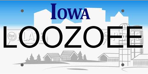 LOOZOEE Iowa License Plate