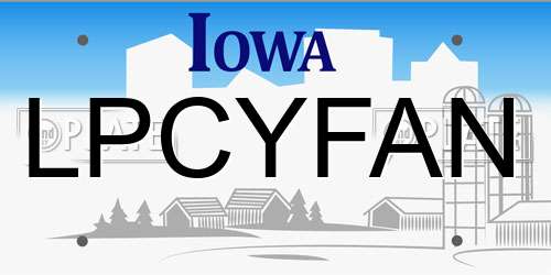 LPCYFAN Iowa License Plate
