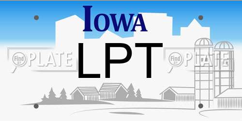 LPT Iowa License Plate