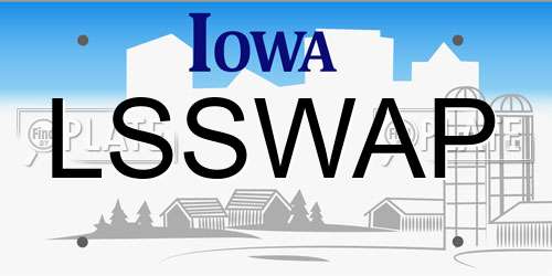 LSSWAP Iowa License Plate