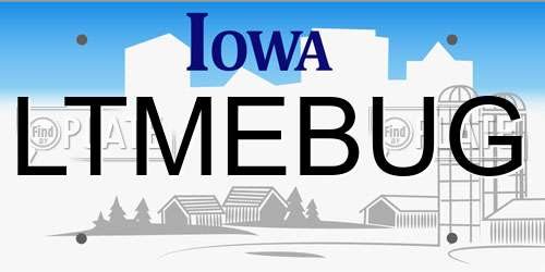 LTMEBUG Iowa License Plate