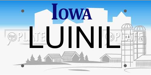 LUINIL Iowa License Plate
