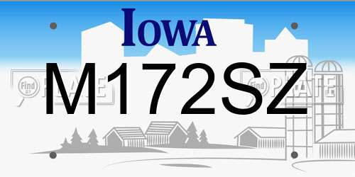 M172SZ Iowa License Plate