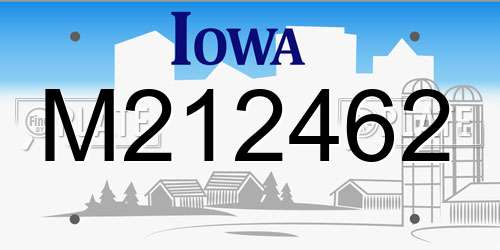 M212462 Iowa License Plate