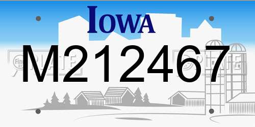 M212467 Iowa License Plate