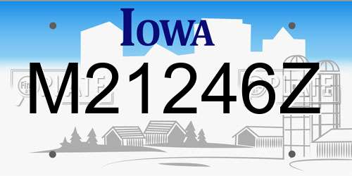 M21246Z Iowa License Plate