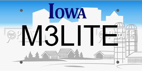 M3LITE Iowa License Plate