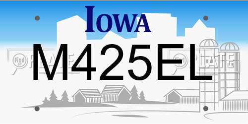 M425EL Iowa License Plate