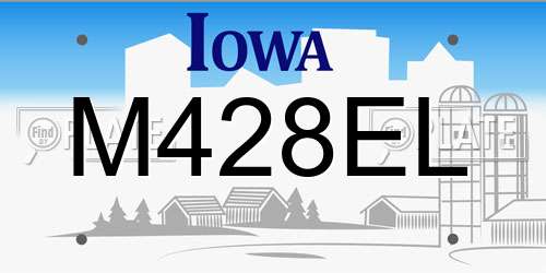 M428EL Iowa License Plate