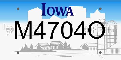 M4704O Iowa License Plate