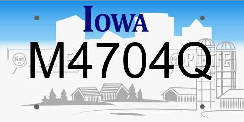 M4704Q Iowa License Plate