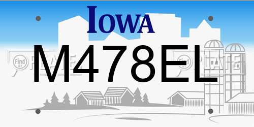 M478EL Iowa License Plate