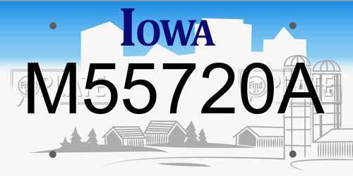 M55720A Iowa License Plate