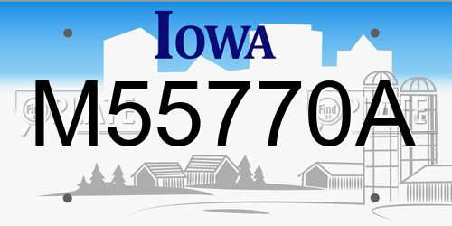 M55770A Iowa License Plate