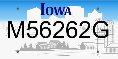 M56262G Iowa License Plate