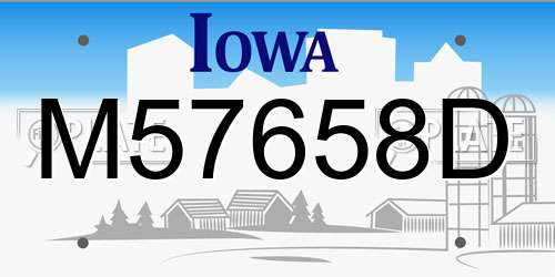 M57658D Iowa License Plate