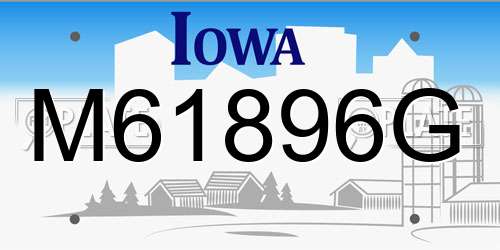 M61896G Iowa License Plate