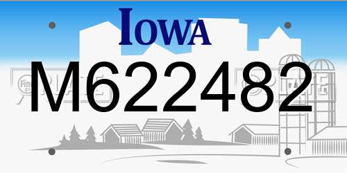 M622482 Iowa License Plate