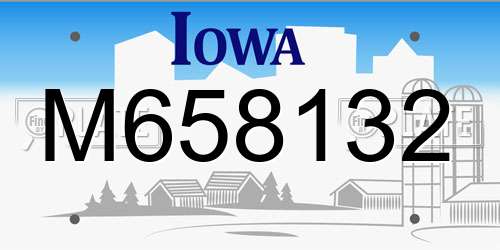 M658132 Iowa License Plate