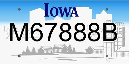 M67888B Iowa License Plate