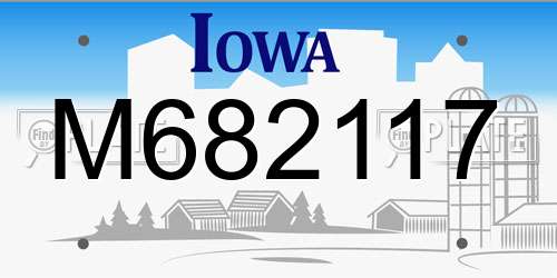M682117 Iowa License Plate
