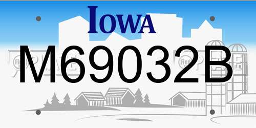 M69032B Iowa License Plate