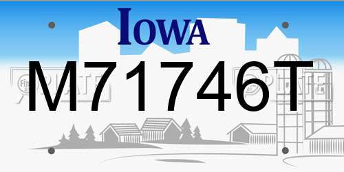M71746T Iowa License Plate