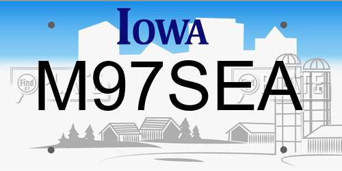 M97SEA Iowa License Plate