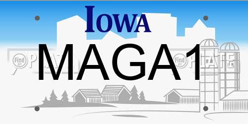 MAGA1 Iowa License Plate