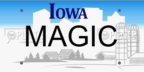 MAGIC Iowa License Plate
