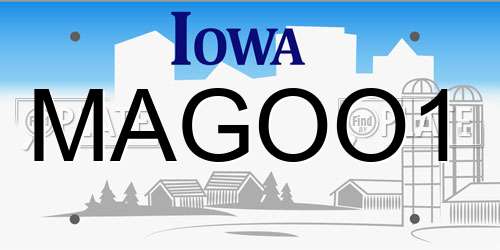 MAGOO1 Iowa License Plate