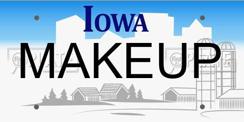 MAKEUP Iowa License Plate