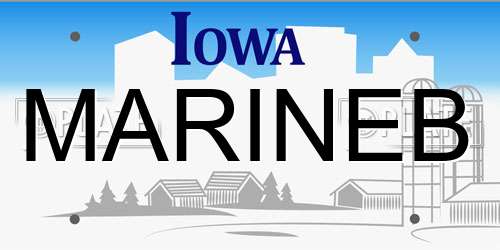 MARINEB Iowa License Plate