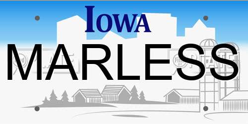MARLESS Iowa License Plate