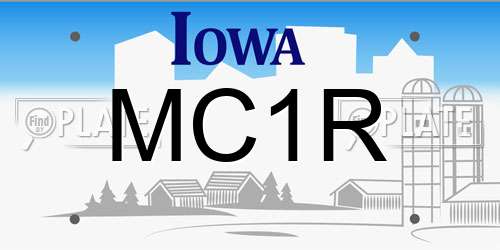 MC1R Iowa License Plate