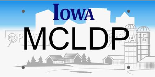 MCLDP Iowa License Plate
