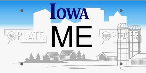 ME Iowa License Plate