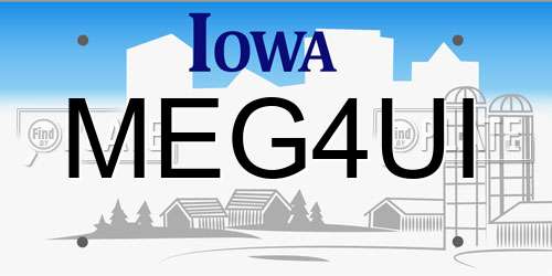 MEG4UI Iowa License Plate