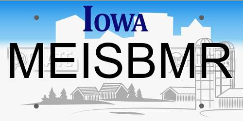 MEISBMR Iowa License Plate