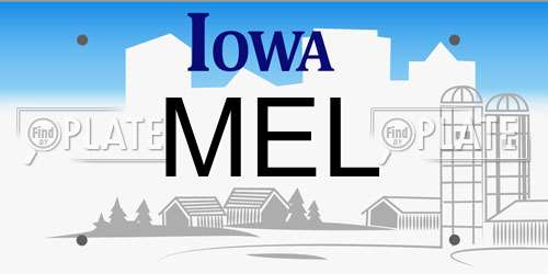 MEL Iowa License Plate