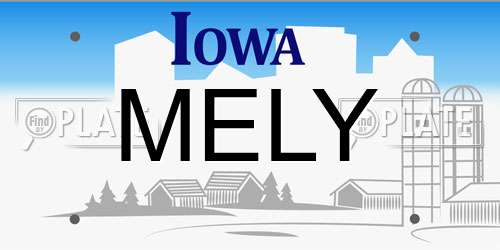 MELY Iowa License Plate