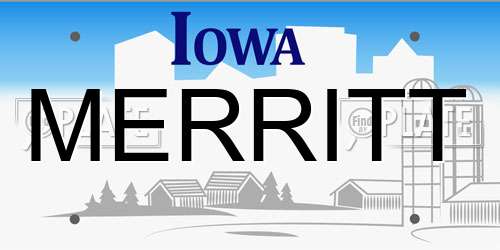 MERRITT Iowa License Plate