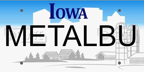 METALBU Iowa License Plate