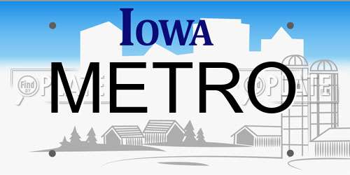 METRO Iowa License Plate