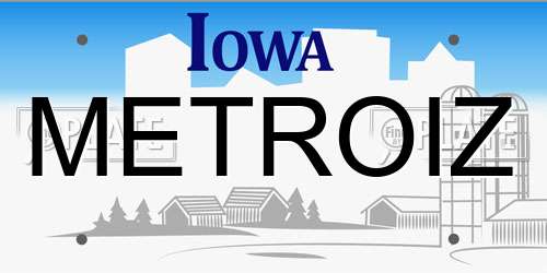 METROIZ Iowa License Plate