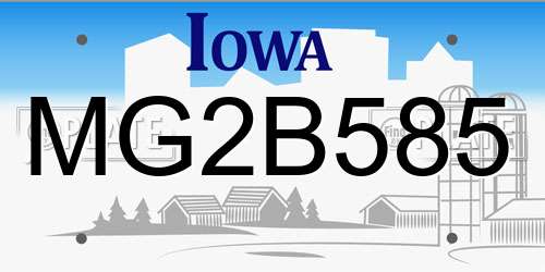 MG2B585 Iowa License Plate