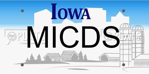 MICDS Iowa License Plate