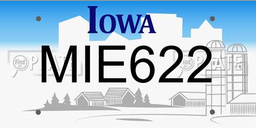 MIE622 Iowa License Plate